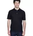 8535 UltraClub® Men's Classic Pique Cotton Polo BLACK front view