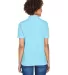 8541 UltraClub® Ladies' Whisper Pique Blend Polo BABY BLUE back view