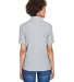 8541 UltraClub® Ladies' Whisper Pique Blend Polo HEATHER GREY back view