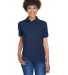 8541 UltraClub® Ladies' Whisper Pique Blend Polo NAVY front view