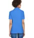 8541 UltraClub® Ladies' Whisper Pique Blend Polo FRENCH BLUE back view