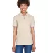 8541 UltraClub® Ladies' Whisper Pique Blend Polo STONE front view