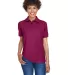 8541 UltraClub® Ladies' Whisper Pique Blend Polo WINE front view