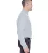 8542 UltraClub® Adult Long-Sleeve Whisper Pique B HEATHER GREY side view