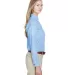 8966 UltraClub® Ladies' Long-Sleeve Cotton Cypres LIGHT BLUE side view