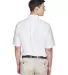 8972 UltraClub® Men's Classic Wrinkle-Free Blend  WHITE back view