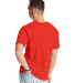 5180 Hanes Beefy-T in Poppy red back view
