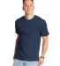 5180 Hanes® Beefy®-T in Heather navy front view