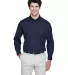 8975 UltraClub® Men's Whisper Twill Blend Woven S NAVY front view