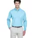 8975 UltraClub® Men's Whisper Twill Blend Woven S SKY BLUE front view