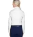 8976 UltraClub® Ladies' Whisper Twill Blend Woven WHITE back view