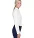 8976 UltraClub® Ladies' Whisper Twill Blend Woven WHITE side view