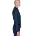 8976 UltraClub® Ladies' Whisper Twill Blend Woven NAVY side view