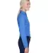 8976 UltraClub® Ladies' Whisper Twill Blend Woven FRENCH BLUE side view