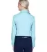 8976 UltraClub® Ladies' Whisper Twill Blend Woven SKY BLUE back view