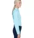 8976 UltraClub® Ladies' Whisper Twill Blend Woven SKY BLUE side view