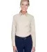 8976 UltraClub® Ladies' Whisper Twill Blend Woven STONE front view