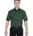 8977 UltraClub® Adult Whisper Twill Blend Short-S FOREST GREEN front view