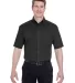 8977 UltraClub® Adult Whisper Twill Blend Short-S BLACK front view