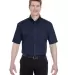 8977 UltraClub® Adult Whisper Twill Blend Short-S NAVY front view