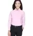 8990 UltraClub® Ladies' Classic Wrinkle-Free Blen PINK front view