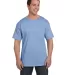 5190 Hanes® Beefy®-T with Pocket in Light blue front view