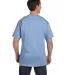 5190 Hanes® Beefy®-T with Pocket in Light blue back view