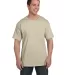 5190 Hanes® Beefy®-T with Pocket in Sand front view