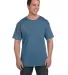 5190 Hanes® Beefy®-T with Pocket in Denim blue front view