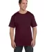 5190 Hanes® Beefy®-T with Pocket in Maroon front view