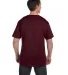 5190 Hanes® Beefy®-T with Pocket in Maroon back view