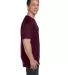 5190 Hanes® Beefy®-T with Pocket in Maroon side view