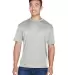 8400 UltraClub® Men's Cool & Dry Sport Mesh Perfo GREY front view
