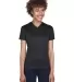 8400L UltraClub® Ladies' Cool & Dry Sport V-Neck  BLACK front view