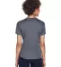 8400L UltraClub® Ladies' Cool & Dry Sport V-Neck  CHARCOAL back view
