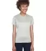 8400L UltraClub® Ladies' Cool & Dry Sport V-Neck  GREY front view