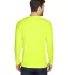 8422 UltraClub® Adult Cool & Dry Sport Long-Sleev BRIGHT YELLOW back view