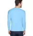 8422 UltraClub® Adult Cool & Dry Sport Long-Sleev COLUMBIA BLUE back view