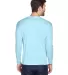 8422 UltraClub® Adult Cool & Dry Sport Long-Sleev ICE BLUE back view