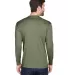 8422 UltraClub® Adult Cool & Dry Sport Long-Sleev MILITARY GREEN back view