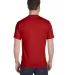 5280 Hanes Heavyweight T-shirt in Deep red back view
