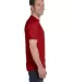 5280 Hanes Heavyweight T-shirt in Deep red side view