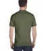 5280 Hanes Heavyweight T-shirt in Fatigue green back view
