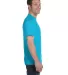 5280 Hanes Heavyweight T-shirt in Blue horizon side view