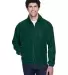 8485 UltraClub® Polyester Adult Iceberg Fleece Fu FOREST GREEN front view