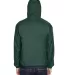 8915 UltraClub® Adult Nylon Fleece-Lined Hooded J FOREST GREEN back view