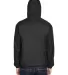 8915 UltraClub® Adult Nylon Fleece-Lined Hooded J BLACK back view