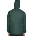 8925 UltraClub® Adult 1/4-Zip Hooded Nylon Pullov FOREST GREEN back view