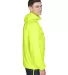 8925 UltraClub® Adult 1/4-Zip Hooded Nylon Pullov BRIGHT YELLOW side view