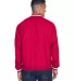 8926 UltraClub® Adult Long-Sleeve Microfiber Cros RED/ WHITE back view
